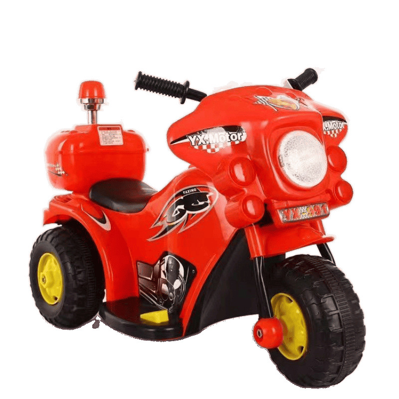Motocicleta eléctrica para niños 1-6 años batería para bebé triciclo recargable cochecito eléctrico coche de policía juguete