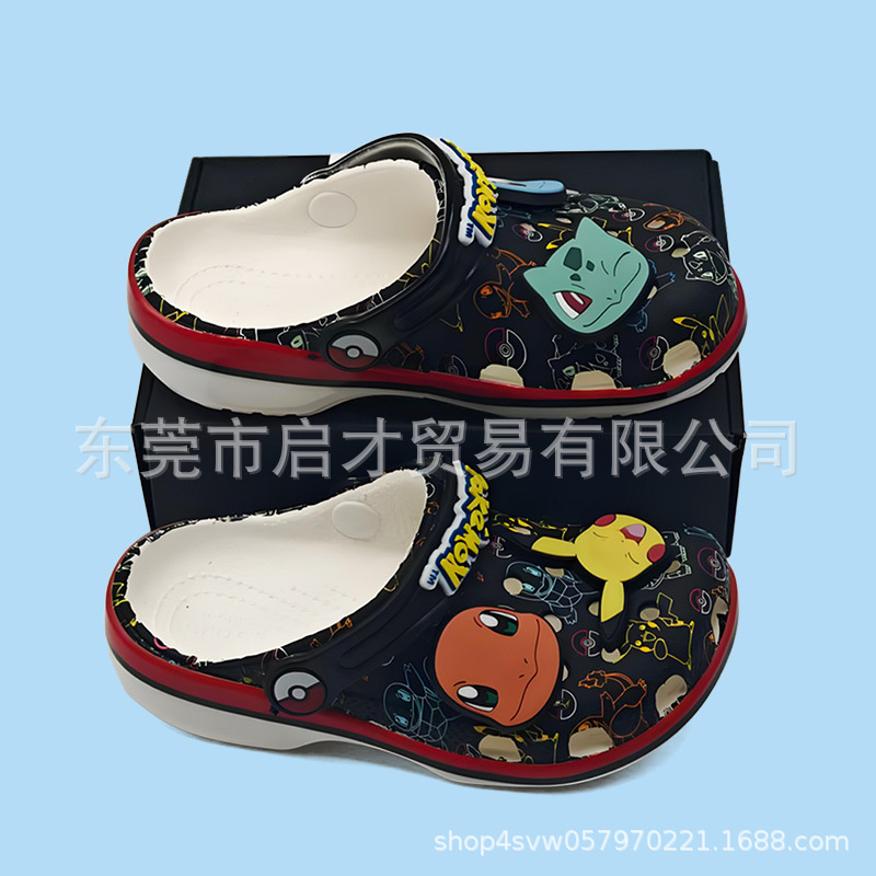 Cross nuevo Melody / Pokémon / Winnie the Pooh con zapatos de flores para niños antideslizantes zapatos de agujeros sandalias para niñas