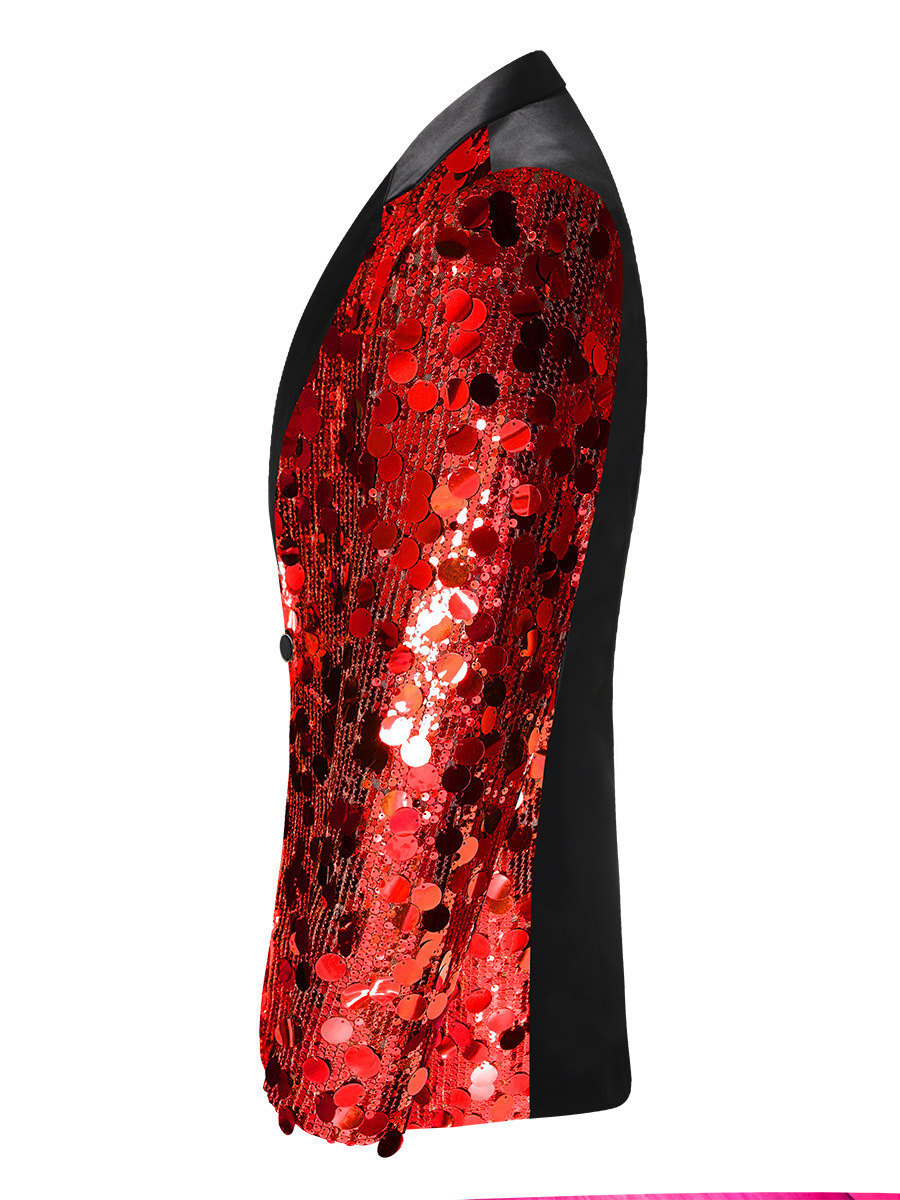 Sequin Blazer For Men - Stylish Party & Stage Performance Jacket_voghion.com
