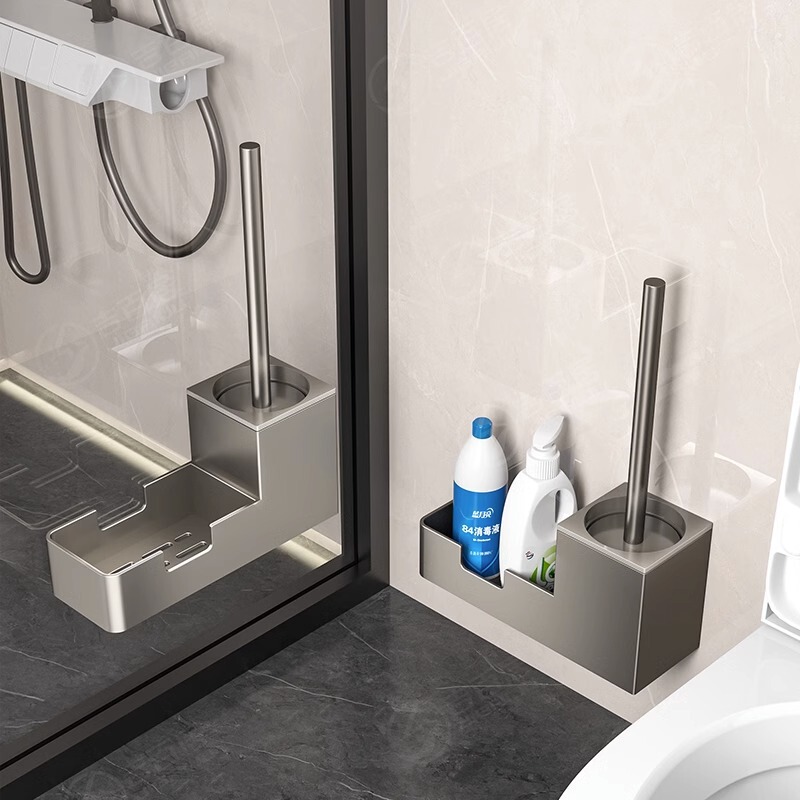 Factory Supply Toilet Brush Rack Household Toilet Non-Drilling Cleaning No Dead Angle Washing Toilet Brush Artifact