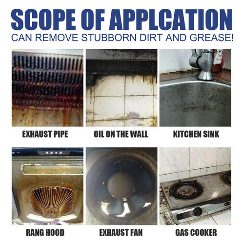 Jue-Fish Oil Foam Cleaner Kitchen Heavy Oil Foam Cleaner Range Hood Stove Cleaner