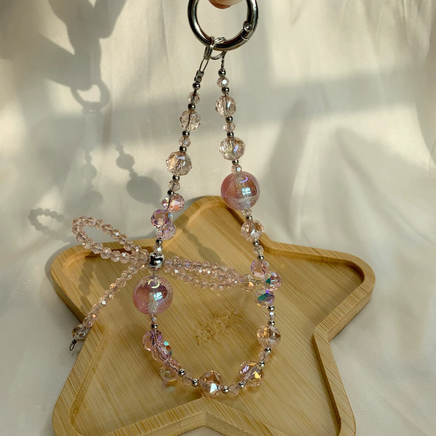 Pulsera cadena de teléfono móvil de pvc nuevo colgante de lazo de cristal de verano estilo japonés y coreano cordón de caja de teléfono móvil estilo muñeca al por mayor