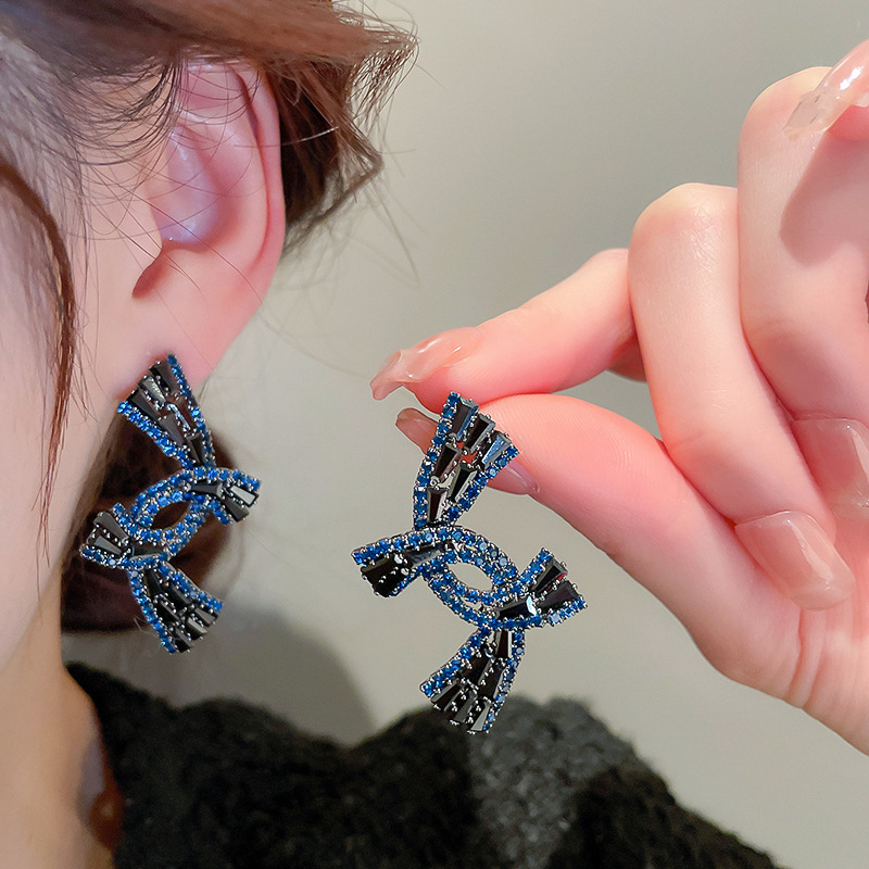 Exaggerated Tassel Copper Plating Artificial Rhinestones Earrings 1 Pair