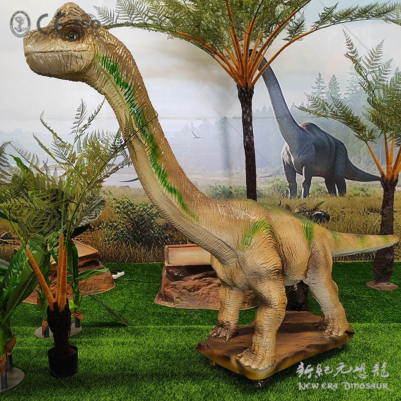 Parque de atracciones al aire libre simulación de dinosaurios escultura de animales gran brachiosaurus centro comercial punto escénico dinosaurio parque personalizado profesional