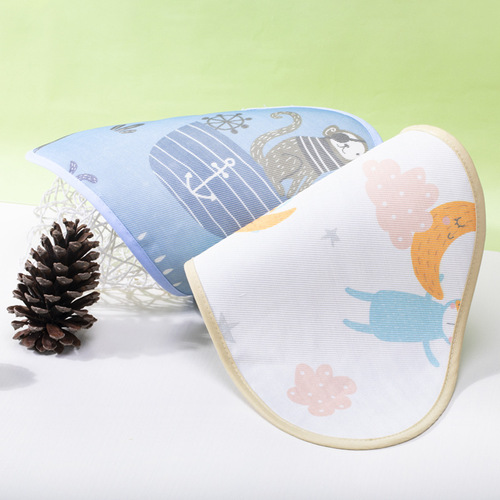 Baby pillow cover newborn pillow flat pillow ice silk summer soft sweat-absorbent summer breathable anti-vomiting cloud pillow