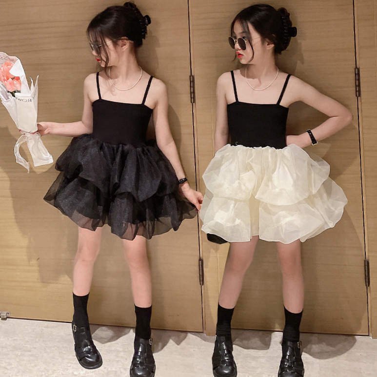 Girls' summer dress Western style children's clothing fashionable skirt sisters summer dress Mori girlfriends Super fairy fairy