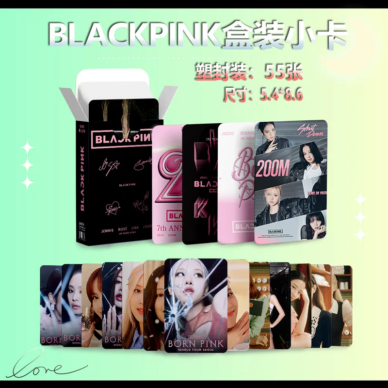 BLACKPINK маленькая карточка в коробке 55 маленьких карточек 54x86 мм BLACKPINKLOMO карточка почтовая открытка