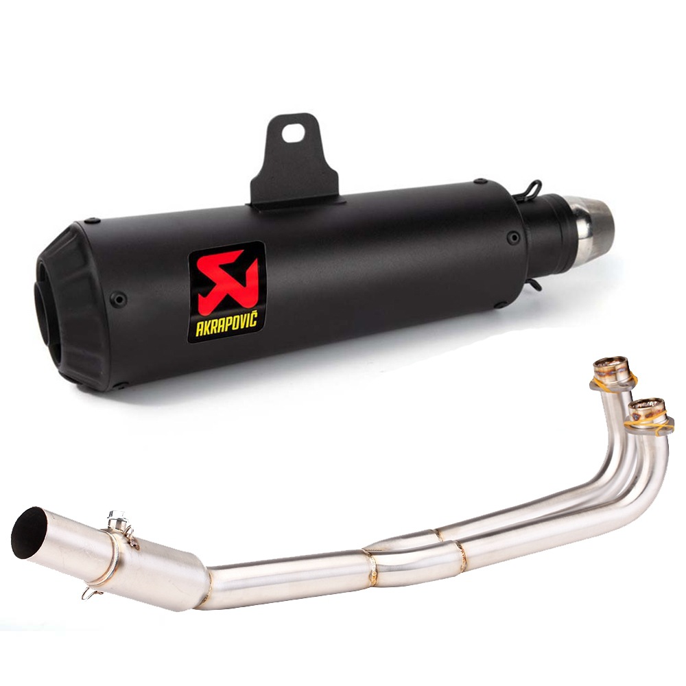 Motorcycle Modified Exhaust Pipe Stainless Steel Front Section Scorpio Exhaust Pipe Full Section Suitable for Guangyang Kymco Ak550
