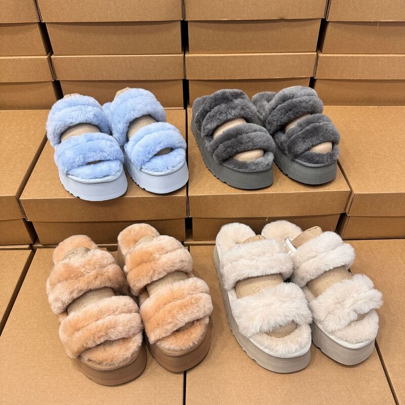 Sangpo Two-Strap Furry Half-Slipper Women's New Style Elastic Band Open-Toe Thick-Soled Outdoor Elastic Wool Slippers Sangpo Two-Strap Furry Half-Slipper Women's New Style Elastic Band Open-Toe Thick-Soled Outdoor Elastic Wool Slippers