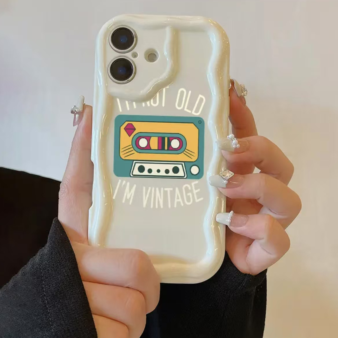 卡通磁带手机壳适用苹果17promax/iPhone16新款15/14/13pro外贸