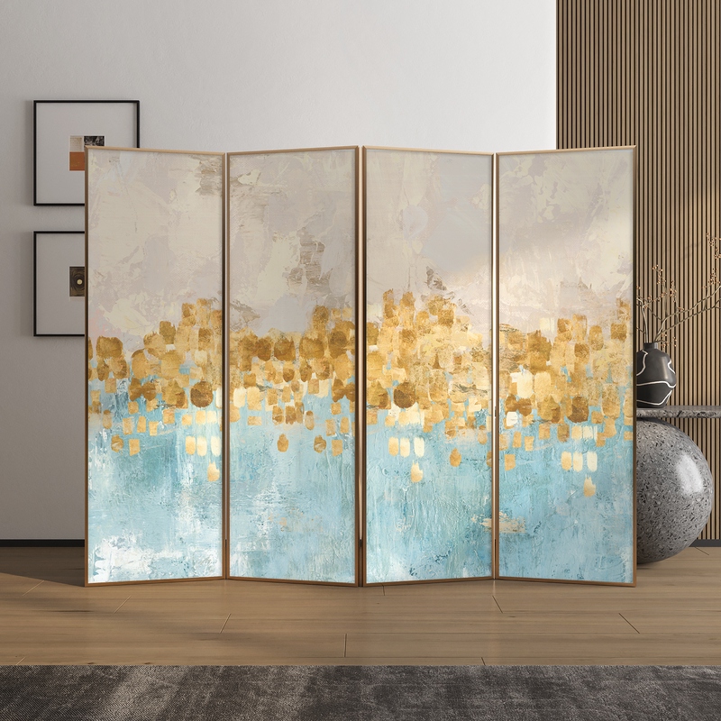 Aluminum Alloy Screen Partition Living Room Simple Modern Removable Folding Screen Hotel Metal Light Luxury Art Entry