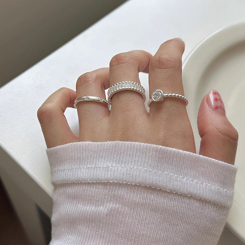 Layered Wind Ring Set for Women, Fashion Mix-and-Match Style, Unique Ins-inspired Ring Design,  New Arrival