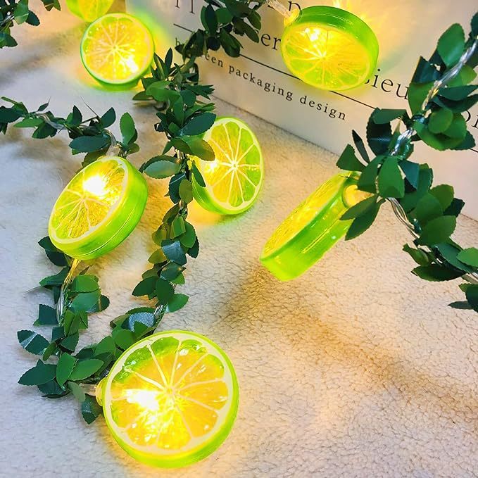 LEDレモンスライス型ライトストリングサマーフルーツ装飾ライトインターネットセレブ小さなカラフルなライト屋台ナイトマーケット寝室雰囲気ライト|undefined