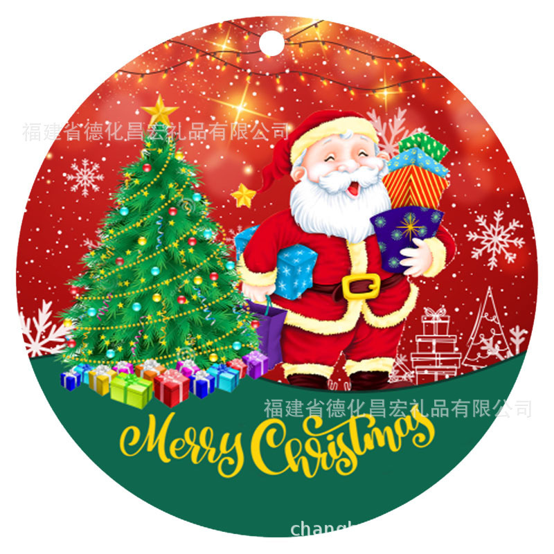 工場直販クロスボーダーセラミッククリスマス装飾ペンダントAmazonベストセラー片面フラットUVマットペンダント|undefined