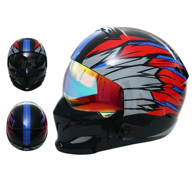 Motosiklet kaskı (dəbilqə), Women, Summer All-Season Scorpion Helmet - 856-indian-colorful-mirror-m55-56