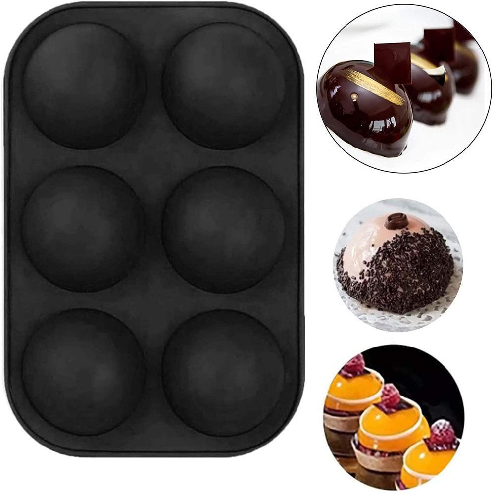 6-in-a-Row Small Half-Circle 431 Chocolate Mold Food-Grade Baking Supplies DIY Cookie Mold Cake Mold