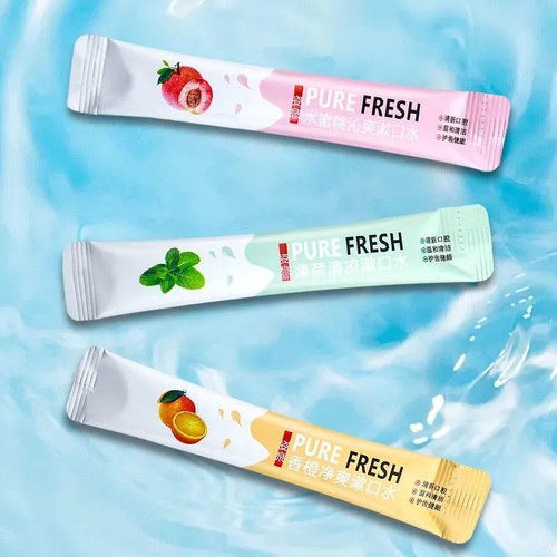 Mouthwash removes bad breath, removes tooth stains and tartar, freshens the mouth, leaves fragrance, brightens teeth, and has a long-lasting fruity flavor for students