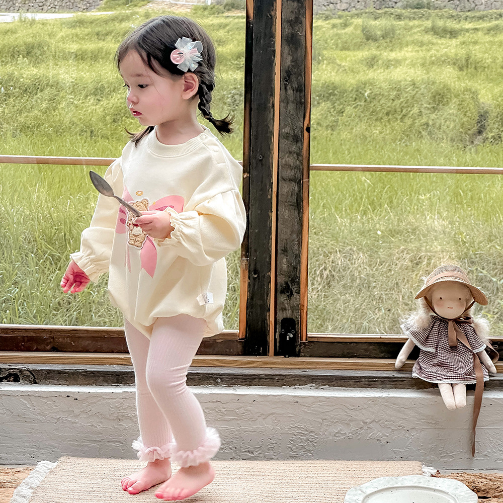 Ropa de bebé, ropa de primavera y otoño, una pieza, luna llena, cien días, traje de escalada con lazo dulce, abrigo de manga larga para bebé femenino