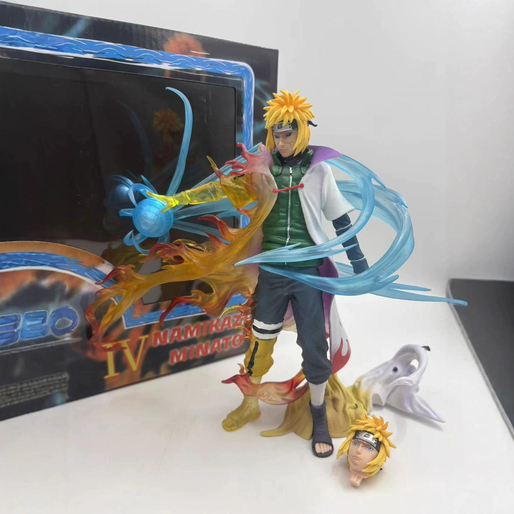 Аниме Наруто ручной офис Оптовая продажа GEM резонансная волна фэн-шуй дверь светящиеся двухголовые резные модели