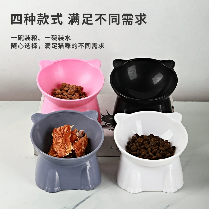 Миска для домашних животных миска для кошек Высокая стопа косая защита шеи миска для кошек Нескользящая Противоударная чаша для кошек миска для корма для собак товары для домашних животных оптом