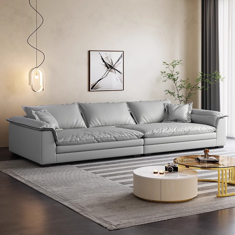 Estricta selección de lujo ligero alojamiento residencial italiano simple moderno de tres o cuatro personas, gato pequeño tipo hogar, sofá de piel, cojín de doble capa image 5