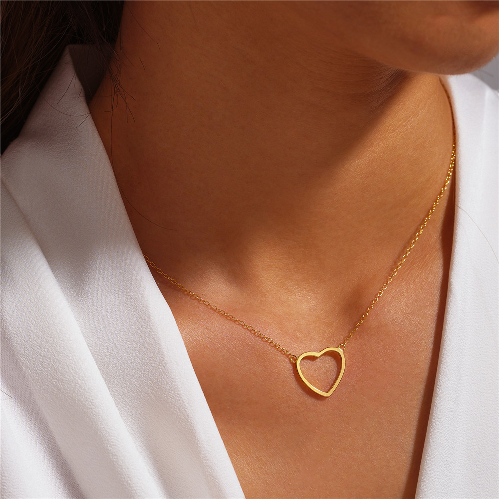 6g Weight Pendant Necklace Classification 1 Piece Quantity Casual, Daily Occasion 925 Sterling Silver Material Heart Shape Pattern Women's Gender Plating Design Simple Style Style 925 Sterling Silver Plating Heart Shape Pendant Necklace 2