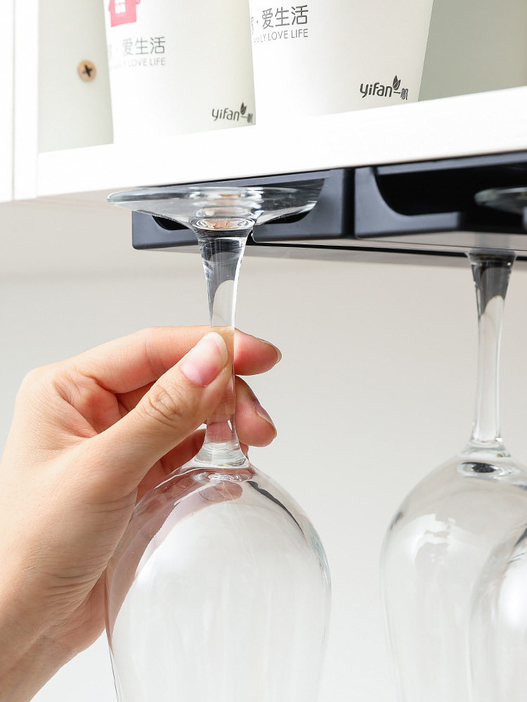 Sala de estar cocina ponche-Copa libre copa de vino colgante rack cocina sala de estar hogar copa de vino estante colgante