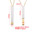 Fashionable necklace stainless steel, three dimensional pendant, European style, simple and elegant design