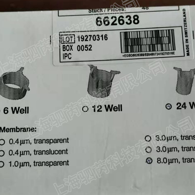 德国Greiner葛莱娜插入式细胞培养小室 662638