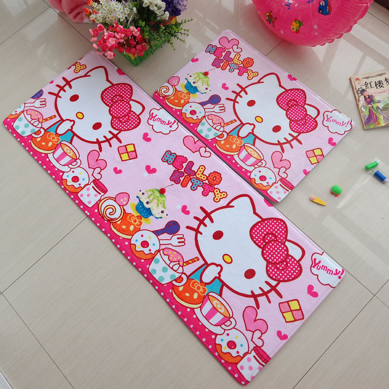 플란넬 핑크 식기 고양이