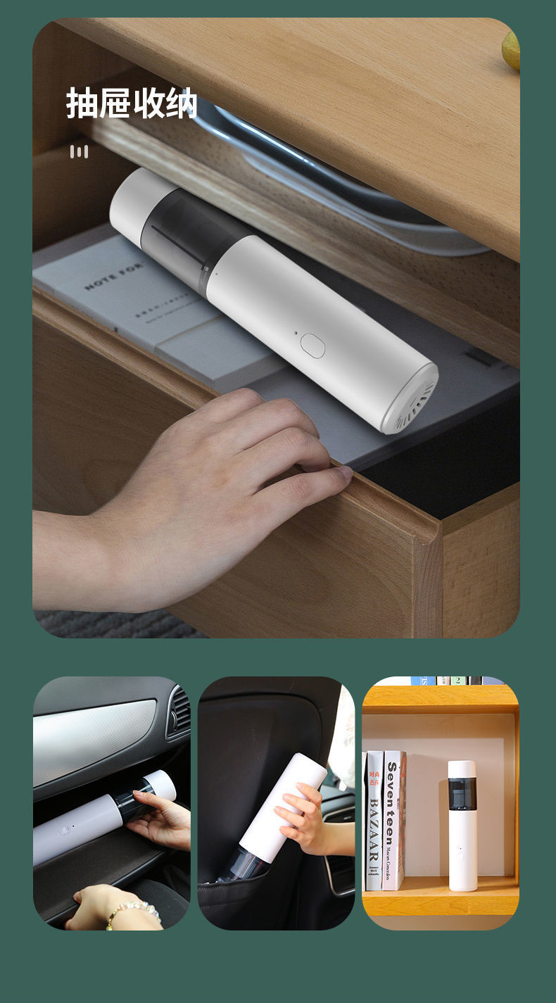 Car Home Dual-purpose Vacuum Cleaner Wireless Charging Car High Power Super Suction Car Indoor Mini Small
