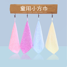 超细纤维毛巾400克25*25压花加厚幼儿园儿童小方巾口水巾小熊维尼