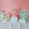 Summer table square space handheld air fan for elementary school students for bed, Birthday gift