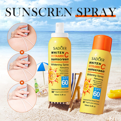 Cross-border foreign trade SADOER vitamin c sunscreen and whitening cream, isolation sunscreen, anti-sweat, moisturizing, refreshing and non-greasy
