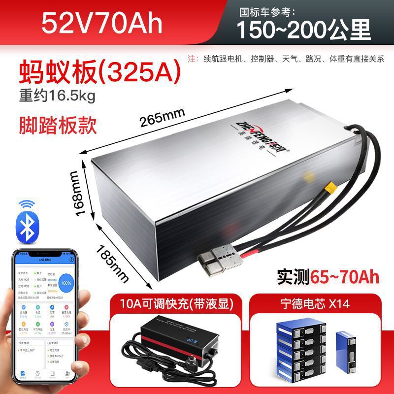 Auto Parts and Accessories – Diàndòngchē Battery for - 52v-70ah-pedal-type-10a-adjustable-charger