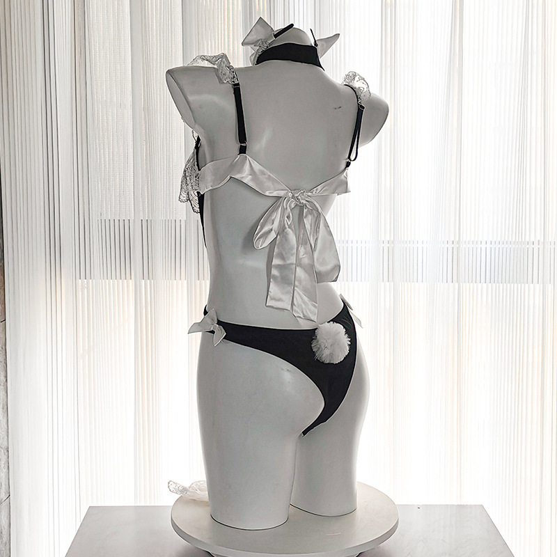 Comercio exterior lencería sexy mujer mono bikini sexy tres puntos hueco traje europeo y americano sin espalda encaje