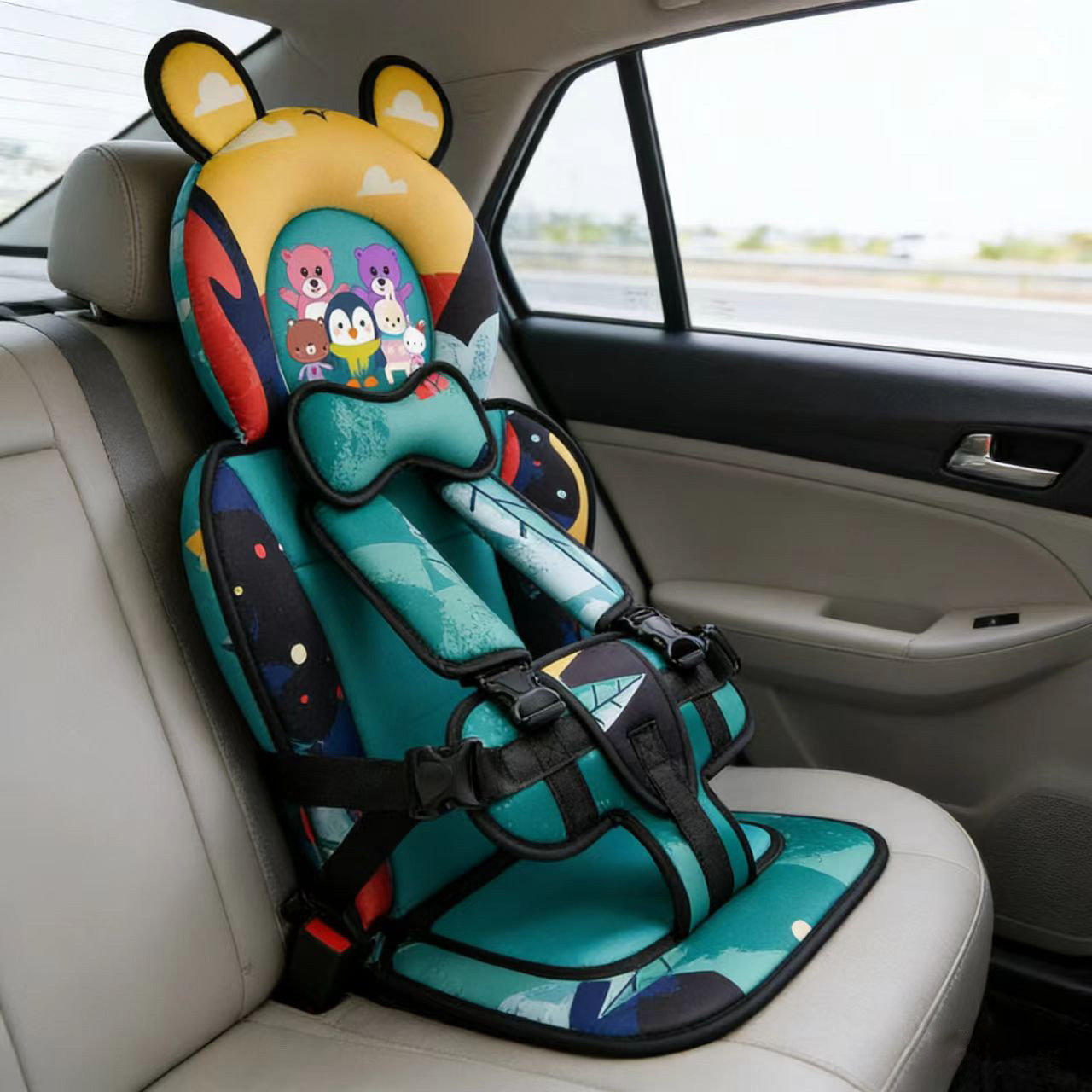 Cross-Border Simple Kidsren's Seat Cushion Baby Car Seat 0-12 Years Old Portable Cartoon Infant Car Seat Cushion