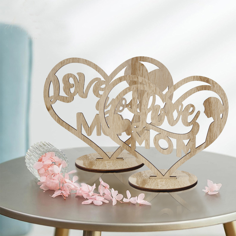 40g Weight Ornaments Home Textiles & Decor Type 1 Piece Quantity Indoor Occasion Boxwood Material Mother'S Day, Father'S Day Festival Letter, Heart Shape Pattern Romantic Style Mother'S Day Father'S Day Romantic Letter Heart Shape Boxwood Ornaments Artificial Decorations 9