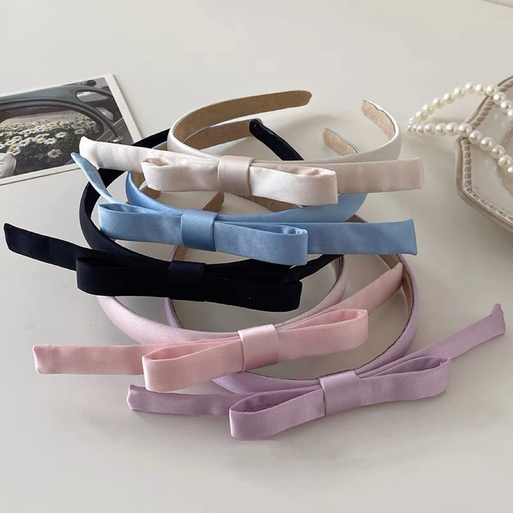 Red popularidad Yu Shuxin reducción de edad satén negro arco alto cráneo craneal banda de cabello de cinta francesa banda de cabello negro