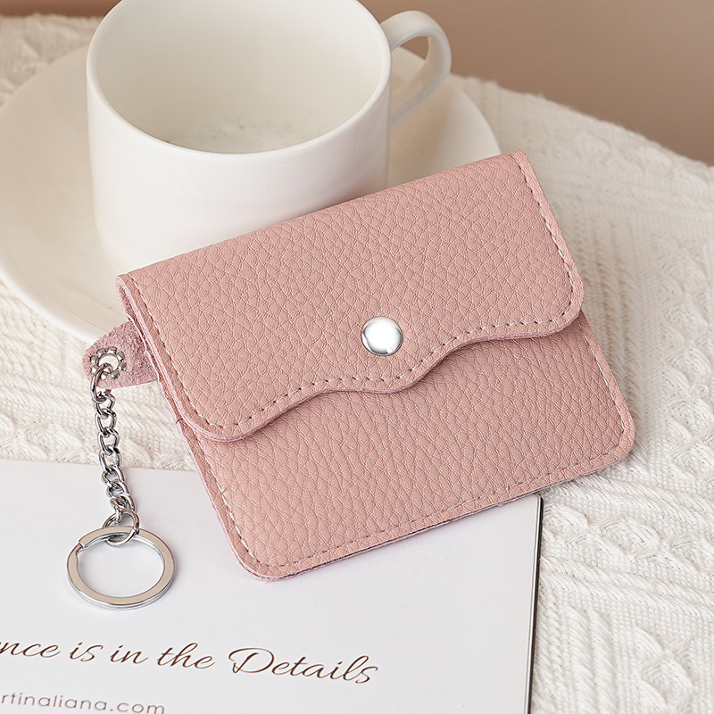 Bolsa de tarjetas ultra delgada de alto valor nominal simple multi-clip de tarjeta de tarjeta de pulsación clip de tarjeta anti-perdida cadena monedero anti-damagnetismo