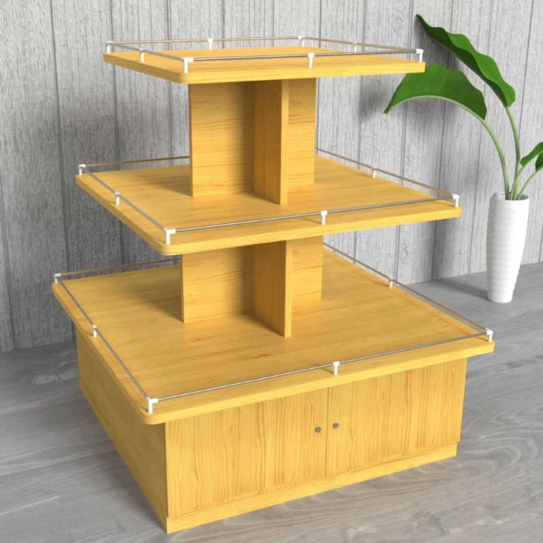 超市中岛货架堆头促销台文具化妆品展示柜母婴店圆形无中国大陆