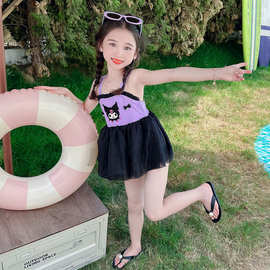 女童库洛米新款连体夏季2026泳衣洋气儿童宝宝夏天游泳泳装小女孩