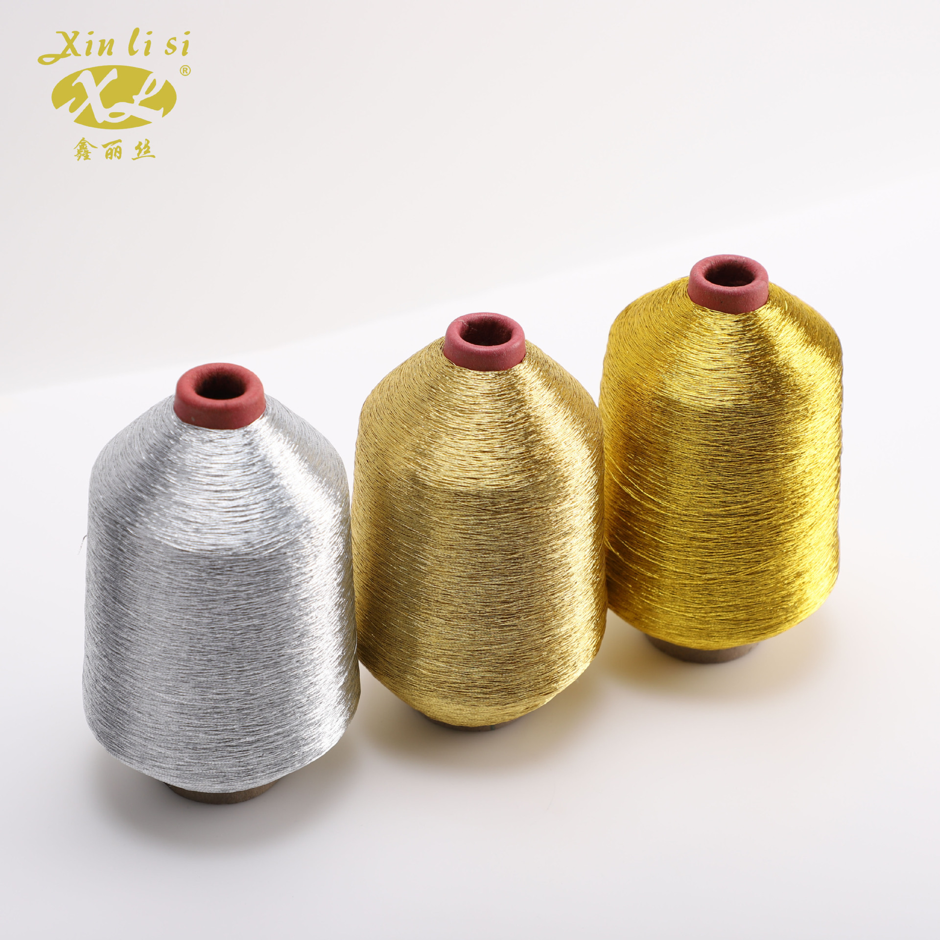 공장 직접 공급 600D 골드 실버 골드 및 실버 와이어 자수 스레드 0.3mm 미세 태그 라인
