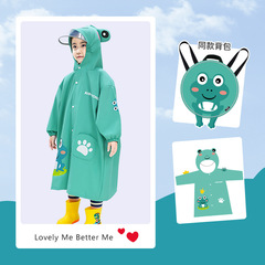2023 New Children's Raincoat Boys Girls Elementary School Children Baby Backpacks Dinosaur Poncho Kindergarten Girls