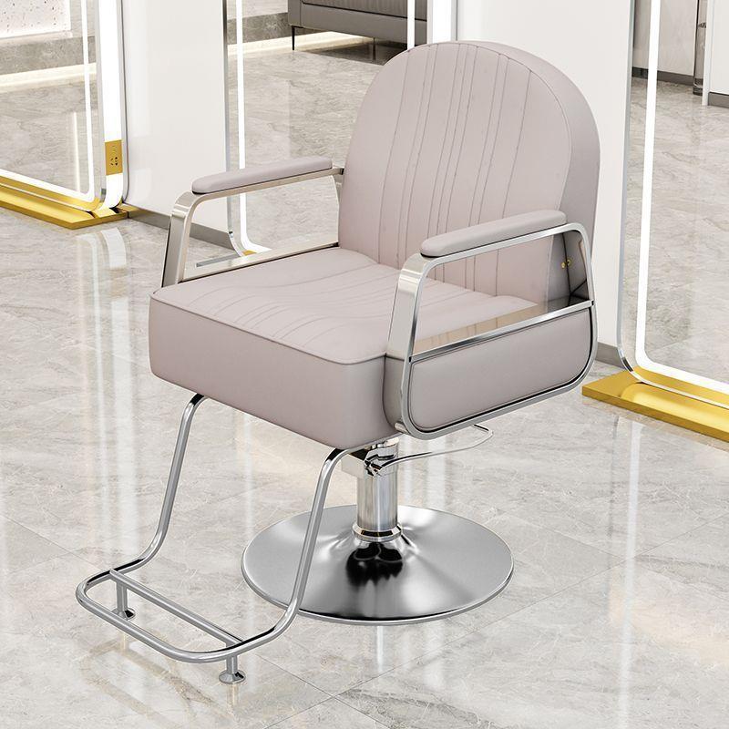 Silla de peluquería silla de salón de peluquería silla de corte de pelo silla de elevación rotativa de acero inoxidable silla de barbero image 10