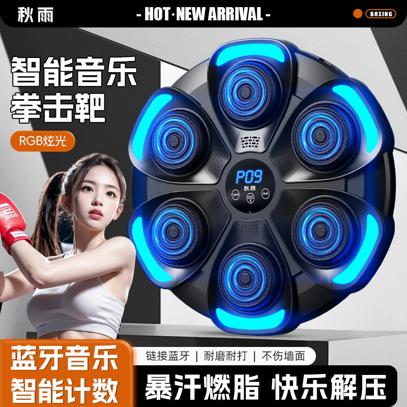 クロスボーダーのボクシングの標的のbluetooth音楽の成人の知能のボクシング機の子供の訓練器の家庭のフィットネスのボクシングの壁の標的|undefined