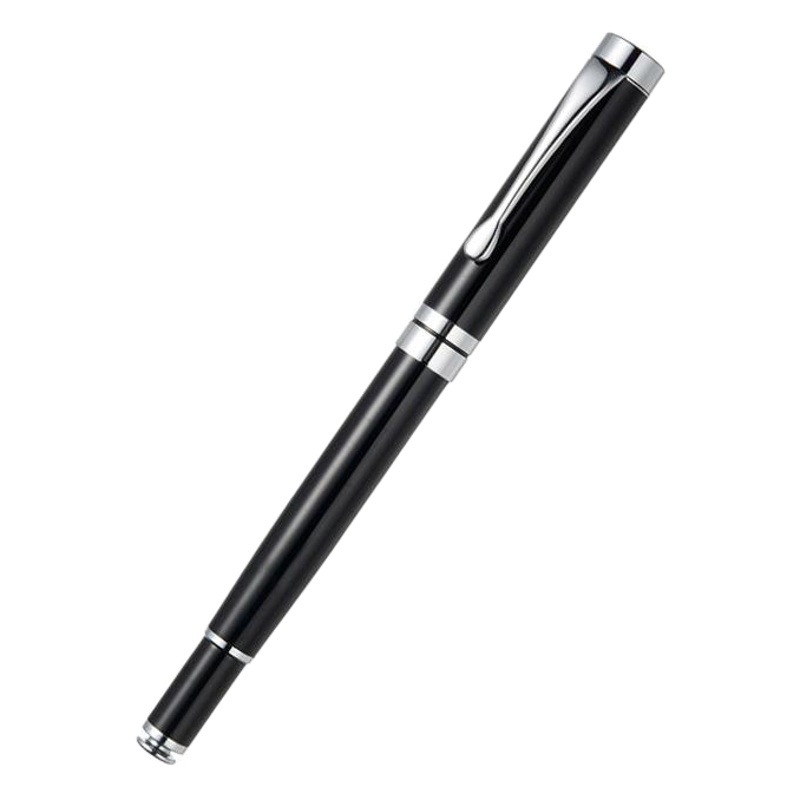 New Black Personality Carbon Signature Gift Metal Gel Pen Baozhu Signature Pen Can Write Refill