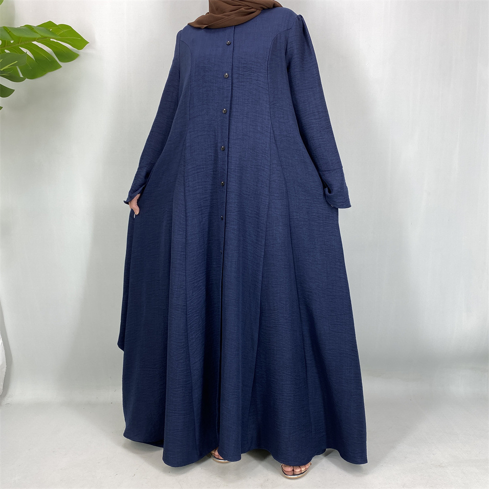 Fashionable Elegant Button Decorated Dress For Women_ecoleips.com