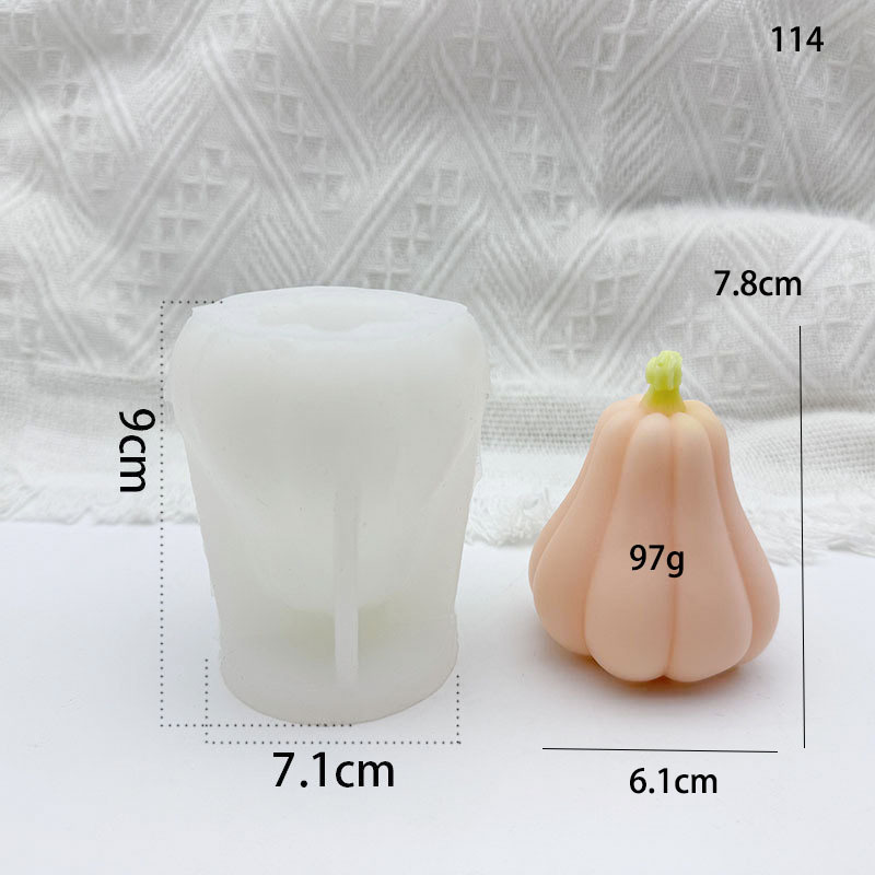 国境を越えたハロウィーンカボチャろうそくシリコン金型DIYカボチャ手作り石鹸ケーキ焙煎ろうそくカボチャ置物|undefined