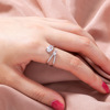 Cute jewelry, zirconium, universal ring with stone, wedding ring, European style, on index finger